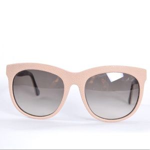 Balenciaga Cream Sunglasses with Pebble Texture